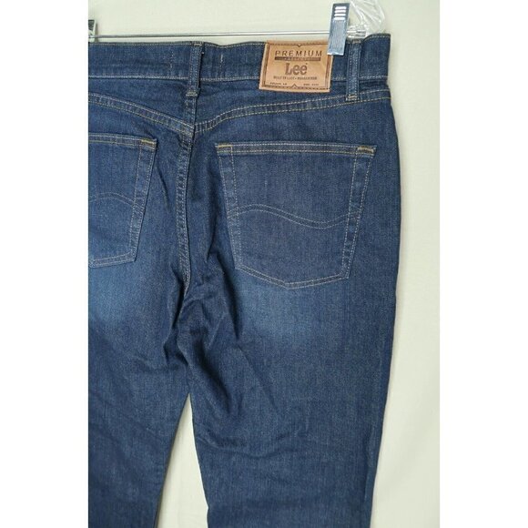 Lee Jeans Premium Select Regular Fit Straight Fit Dark Wash Denim Men's 30x25 - Picture 8 of 11